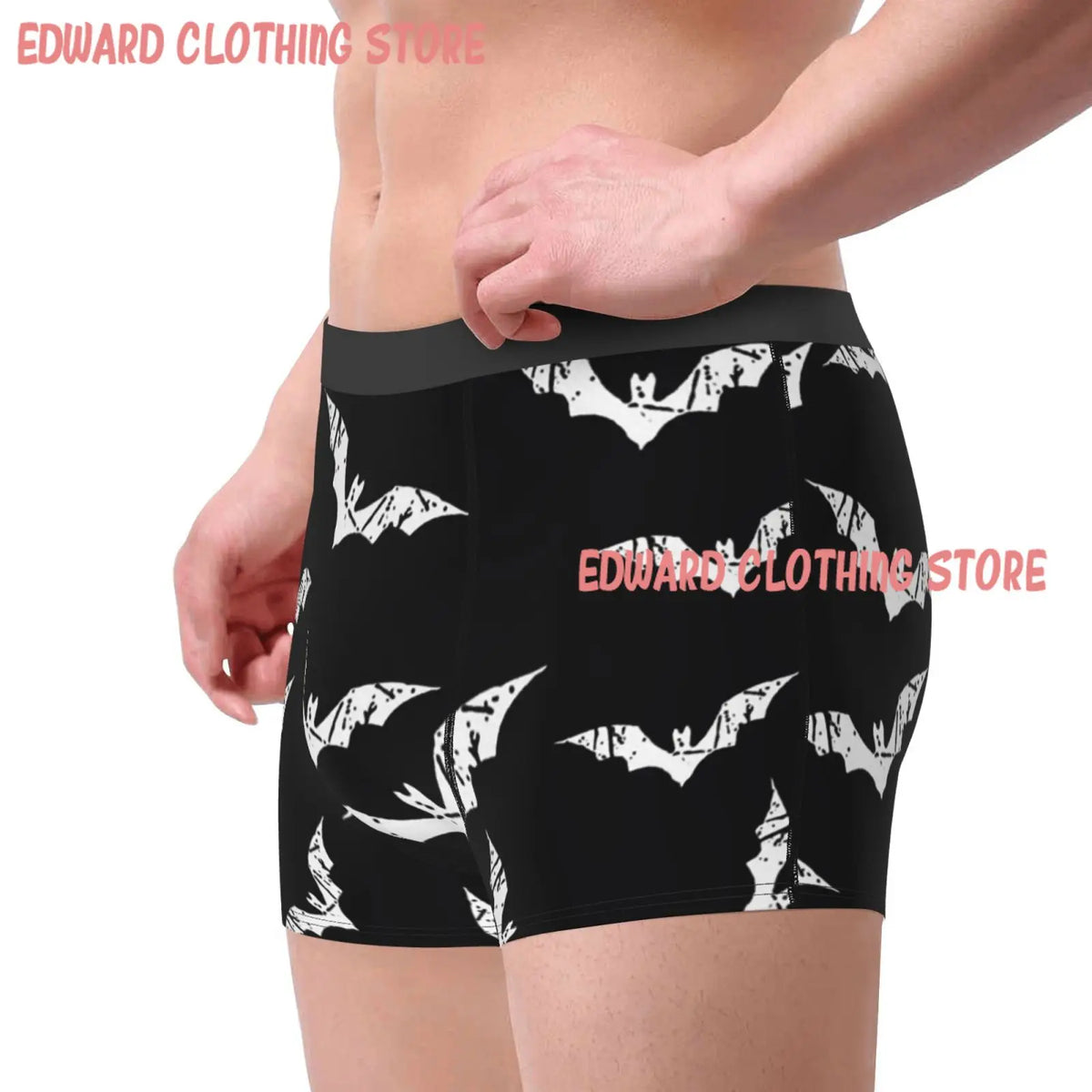 Bats Men Men Printed Boxer Briefs Underwear Highly Breathable Boxer Shorts Panties Breathable Underpants for Homme