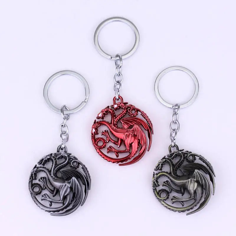 Classic Movie Dragon Shape Keychain Wolf Head Pendant Fashion Trend Bottle Opener Keyring for Fan Collectible Accessories