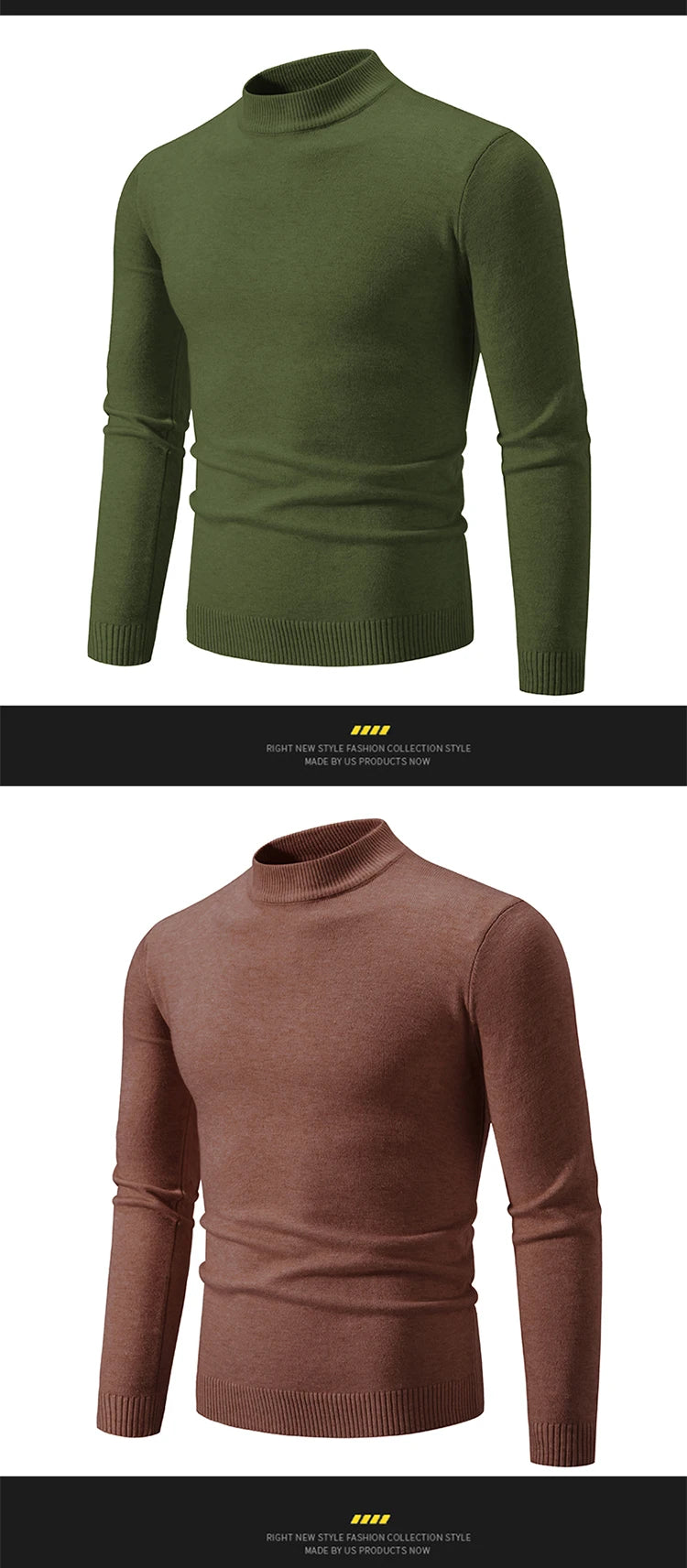 New Autumn Winter Designer Fashion Half Turtleneck Knitted Sweater High Quality Mens Casual Solid Color Warm Women Sweaters
