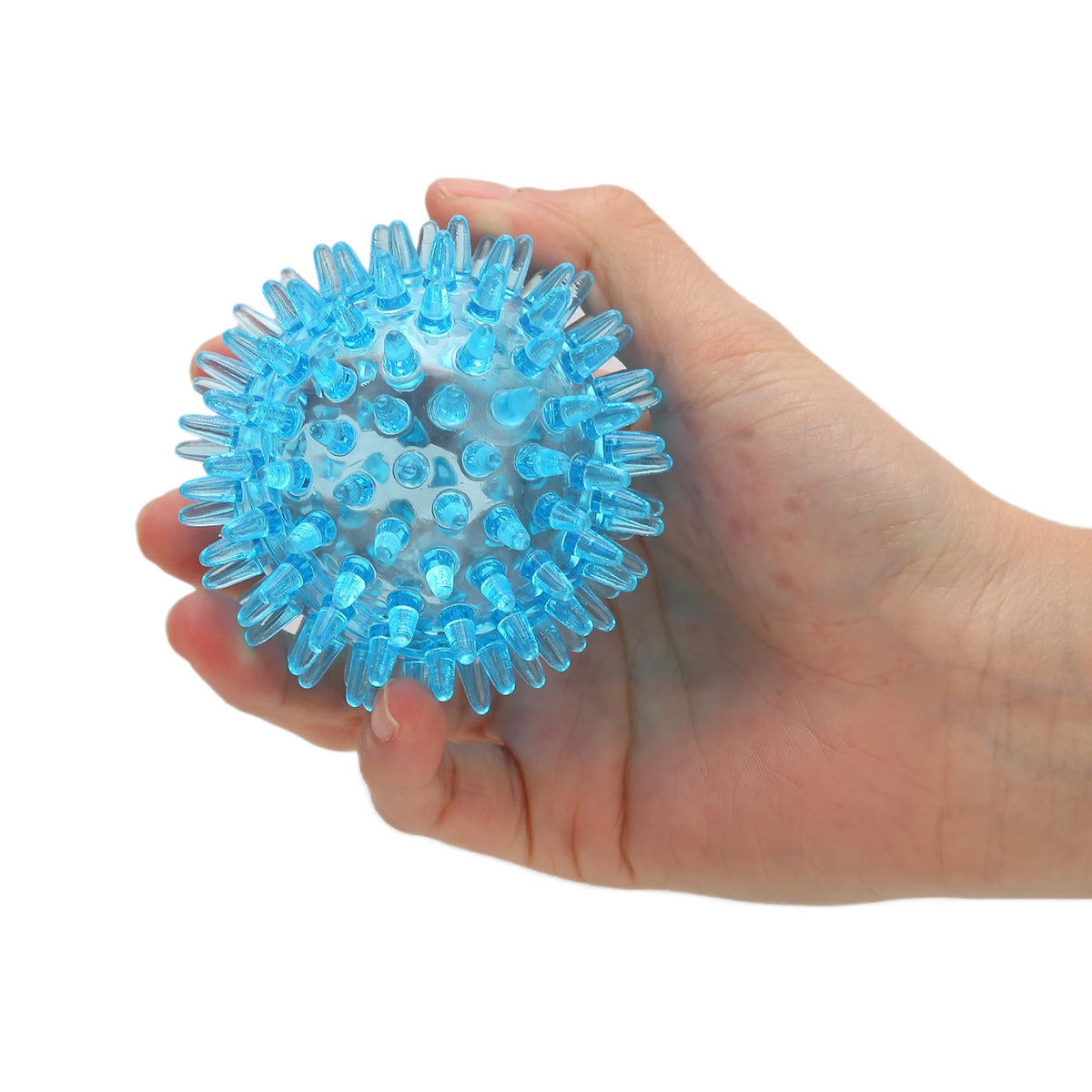 Bola de Massagem com Espigões, Oca, Macia, Transparente, para Exercício de Recuperação de Força e Alívio de Stress para Mão e Pulso