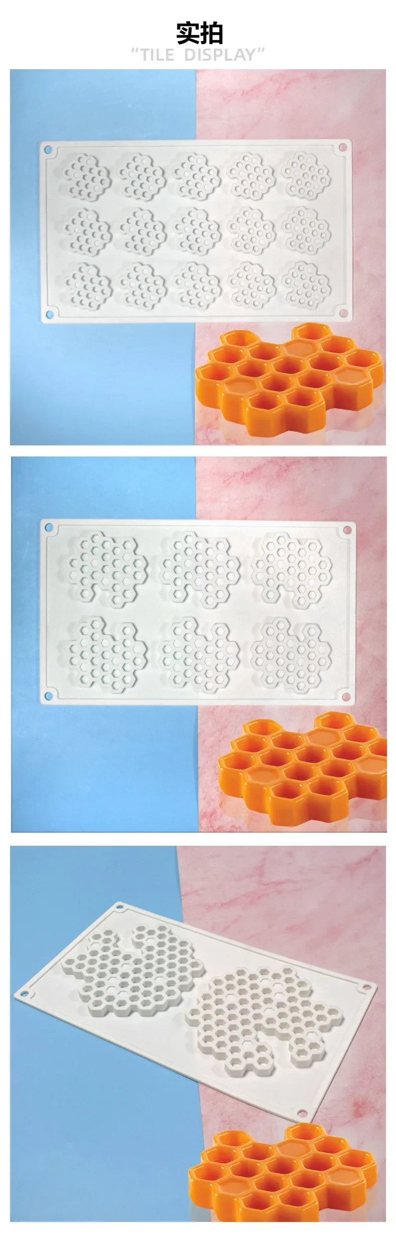 Honeycomb Mousse Cake Mold DIY Chocolate French Dessert Decoration Baking Silicone Mold Kitchen Baking Tool