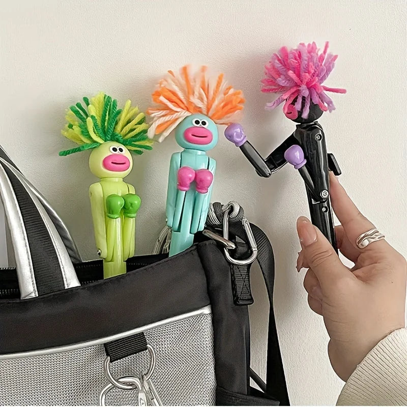 Hair-fried boxing pen creative decompression cartoon ballpoint pen student high value gel pen cutetoygift.Interactive boxing pen