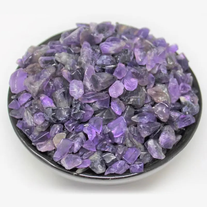 100g Amethyst/Colorful Fluorite/Botswana Agate Semi Tumbled Gemstone Mini Chips 5 - 8mm