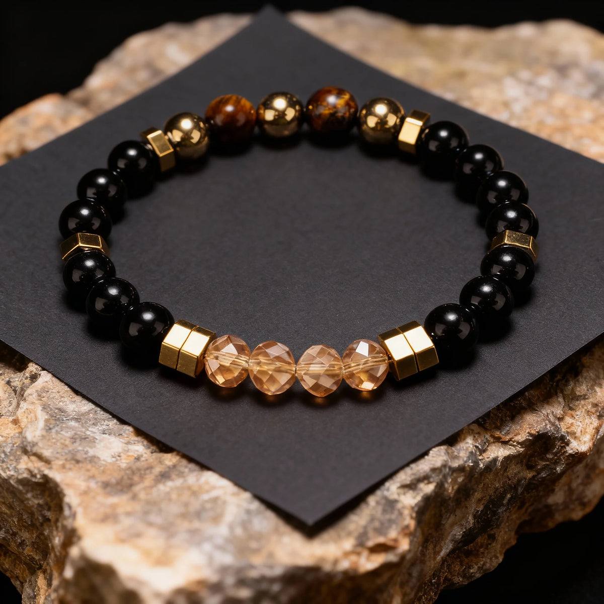 Exquisite Summer Accesorios Hematite Pyrite Brother Holiday Christmas Spiritual Natural Stone Money Bracelet Attract Money
