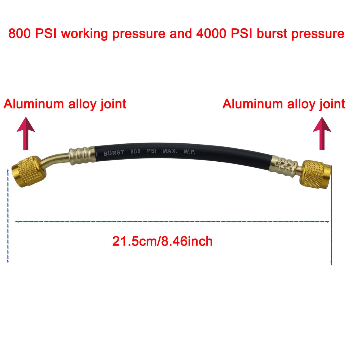 Car condensation hose coolant refill tool 21.5cm 1/4in SAE coupler Replacement tool Motorcycle low pressure