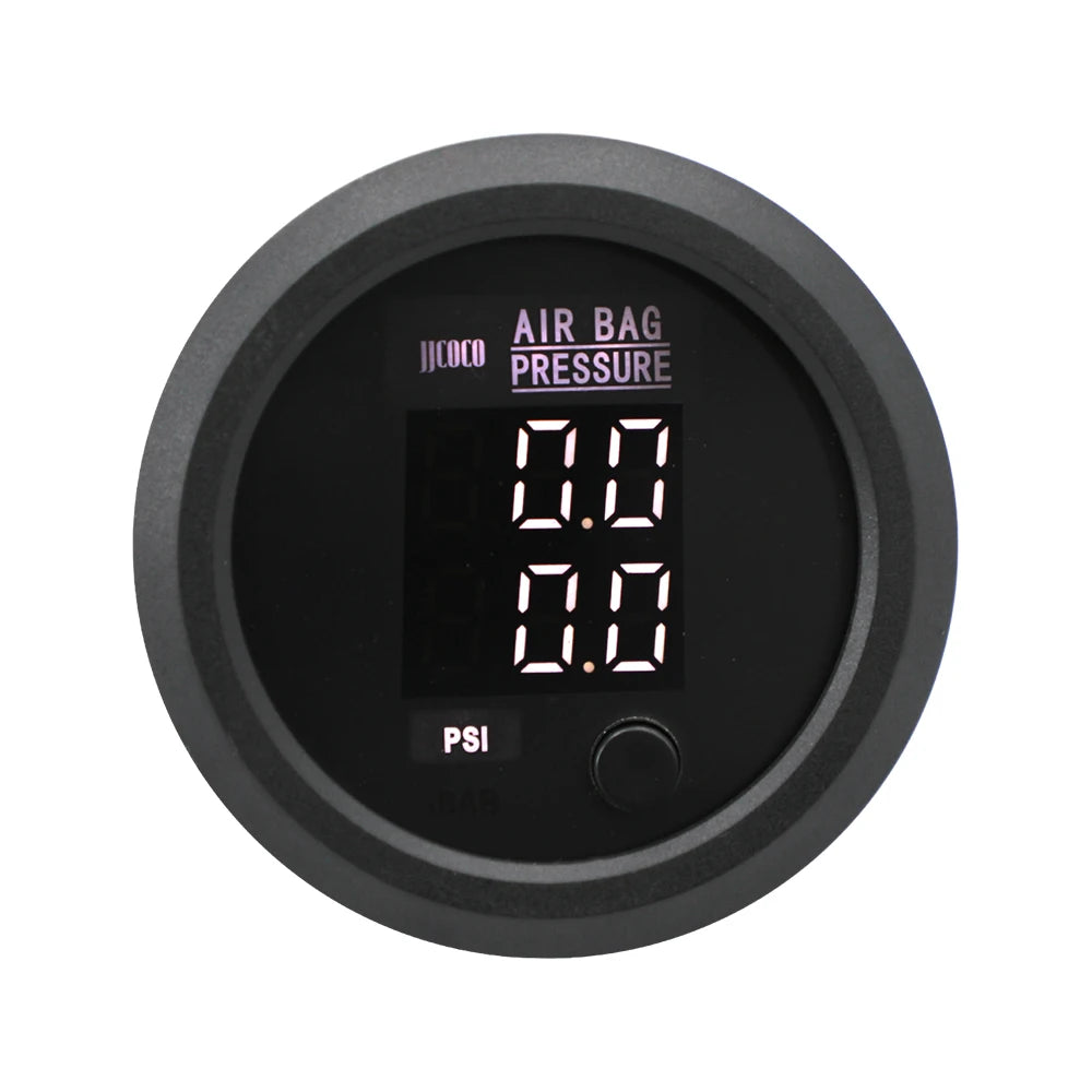 Universal Ultrathin 12V/24V Dual Pressure Air Pressure Gauge BAR PSI Air Suspension Air Ride With 2pcs 1/8NPT Sensors