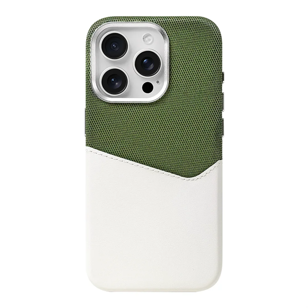 Hit Color Card Holder Leather Case For iPhone 18 17 Pro Max 16 15 14 Plus 13 12 For MagSafe Wireless Charging Alloy Lens Cover