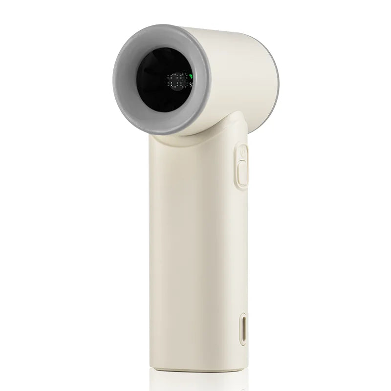 Handheld Turbo Fan Portable Strong Wind Adjustable 5 Speeds 3000mAh USB Rechargeable Personal Highspeed Fans for Travel Camping