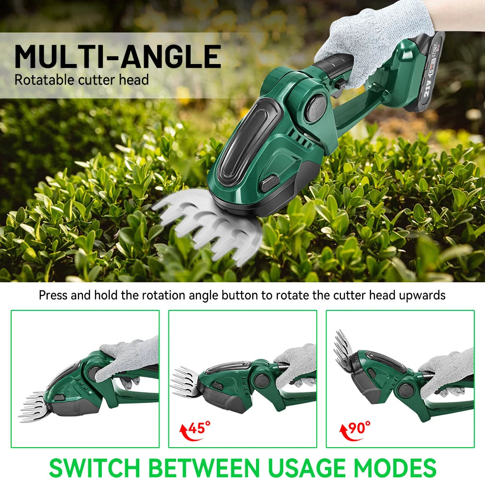 2IN 1 Electric Hedge Trimmer Cordless Household Landscaping Hedge Trimmer Power Tool For Makita Battery Pin for Garden, Lawn