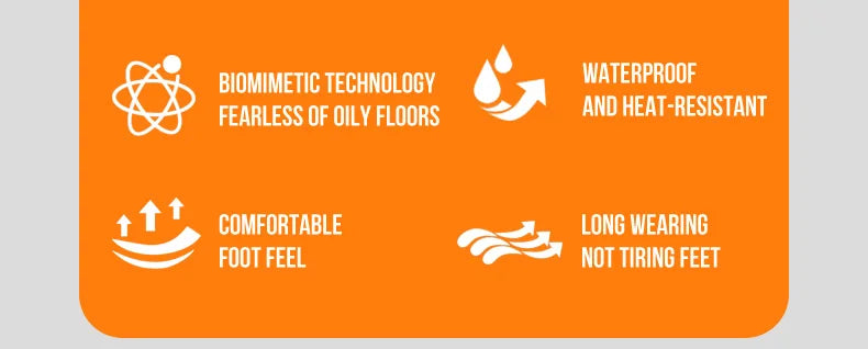 anti-skid kitchen work shoes non slip work waterproof boots lightweight Safety shoes for men chef work shoes leather sneakers