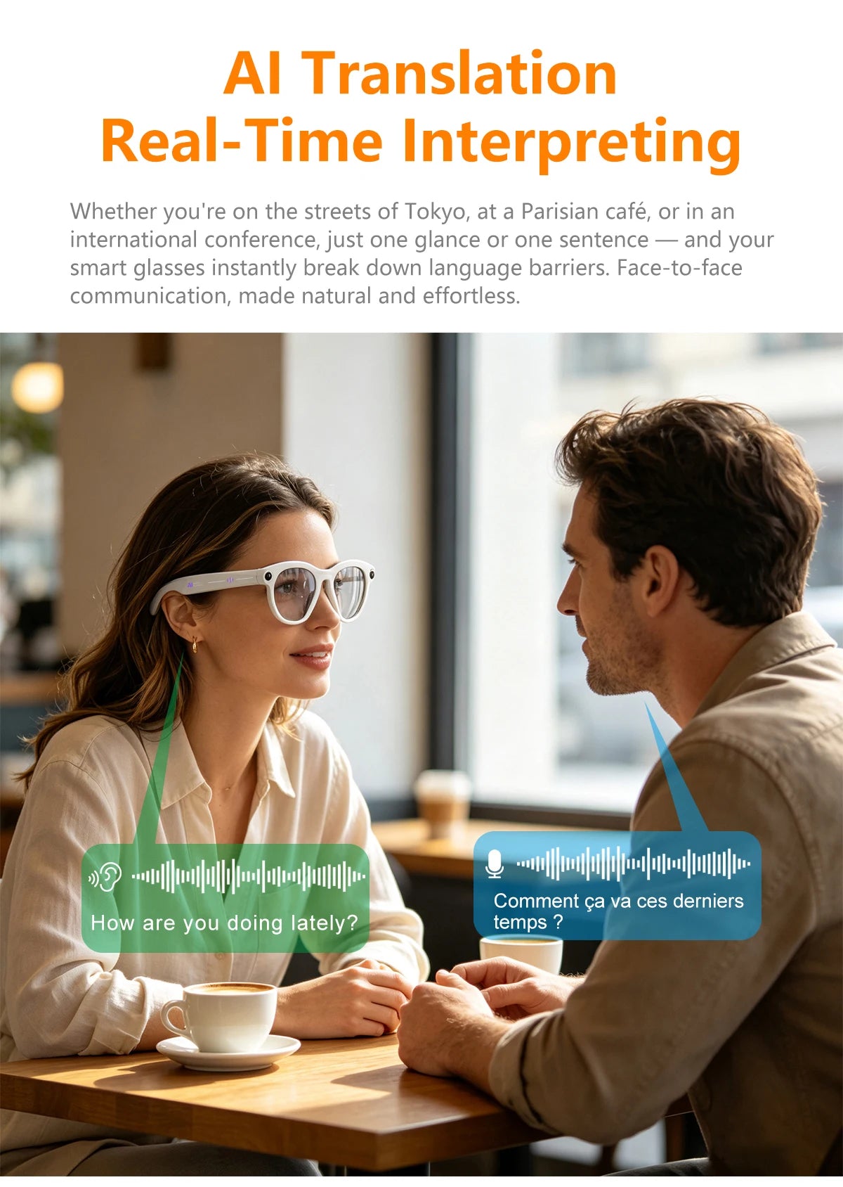 New Smart AI Glasses 500W Shooting Camera HD Photo Video Voice Call Translation Waterproof Bluetooth AI Motorcycle Glasses ﻿