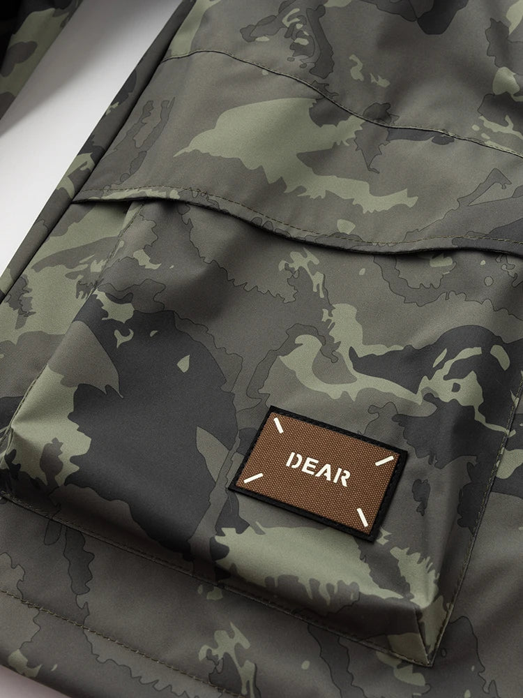 Outdoor Men's Camouflage Tactical Jacket Spring Autumn Lightweight Waterproof Windproof Breathable Mountaineering Fishing Jacket
