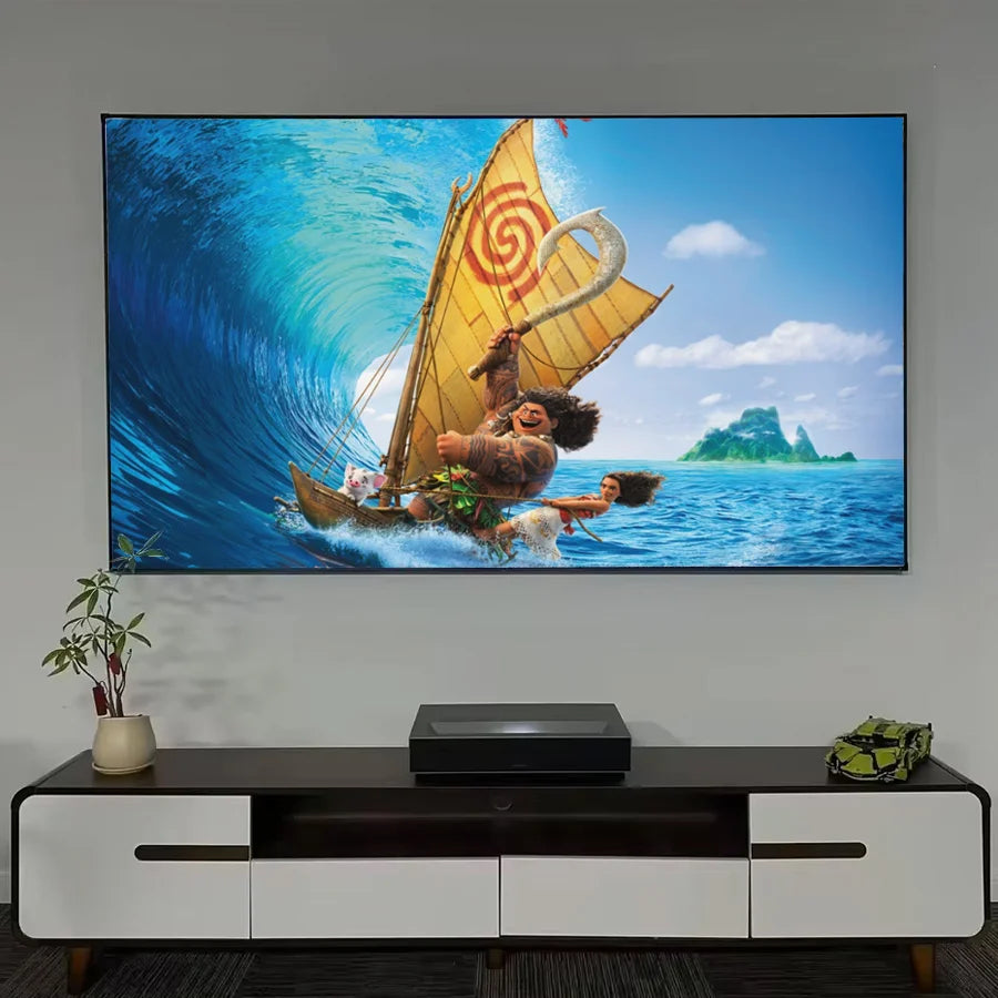 120 inch 4K Ultra HD 16:9 ALR CLR UST Ambient Light Rejecting Fixed Frame Projector Screen for Ultra-Short Throw Projectors