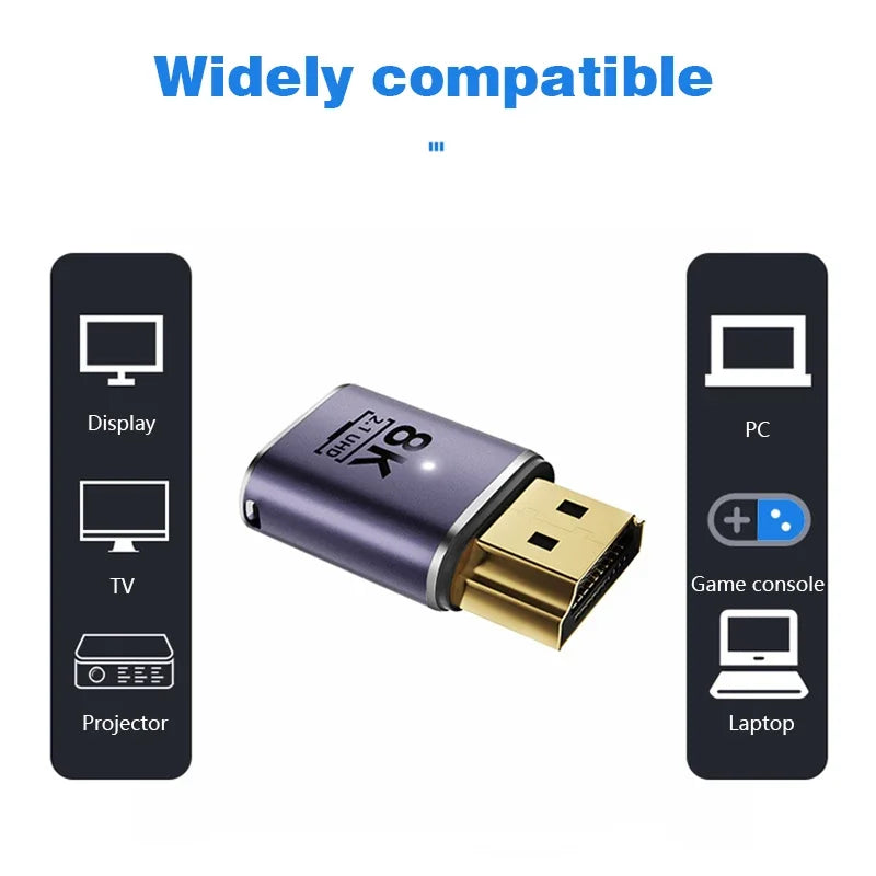 mini micro hdmi to HDMI 2.1 Converter 48Gpbs 8K60HZ 4K120HZ for HDTV Projector PS4 PS5 Laptop PC