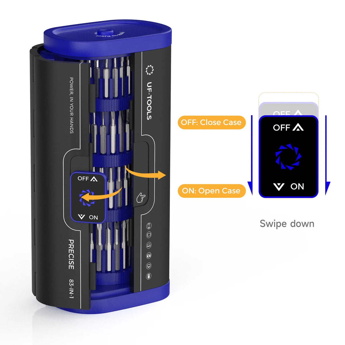 83 IN 1 Precision Electric Screwdriver Set Cordless 4 Levels Adjustable Comes Fill Light Rechargeable For IPhone Watch Camera PC