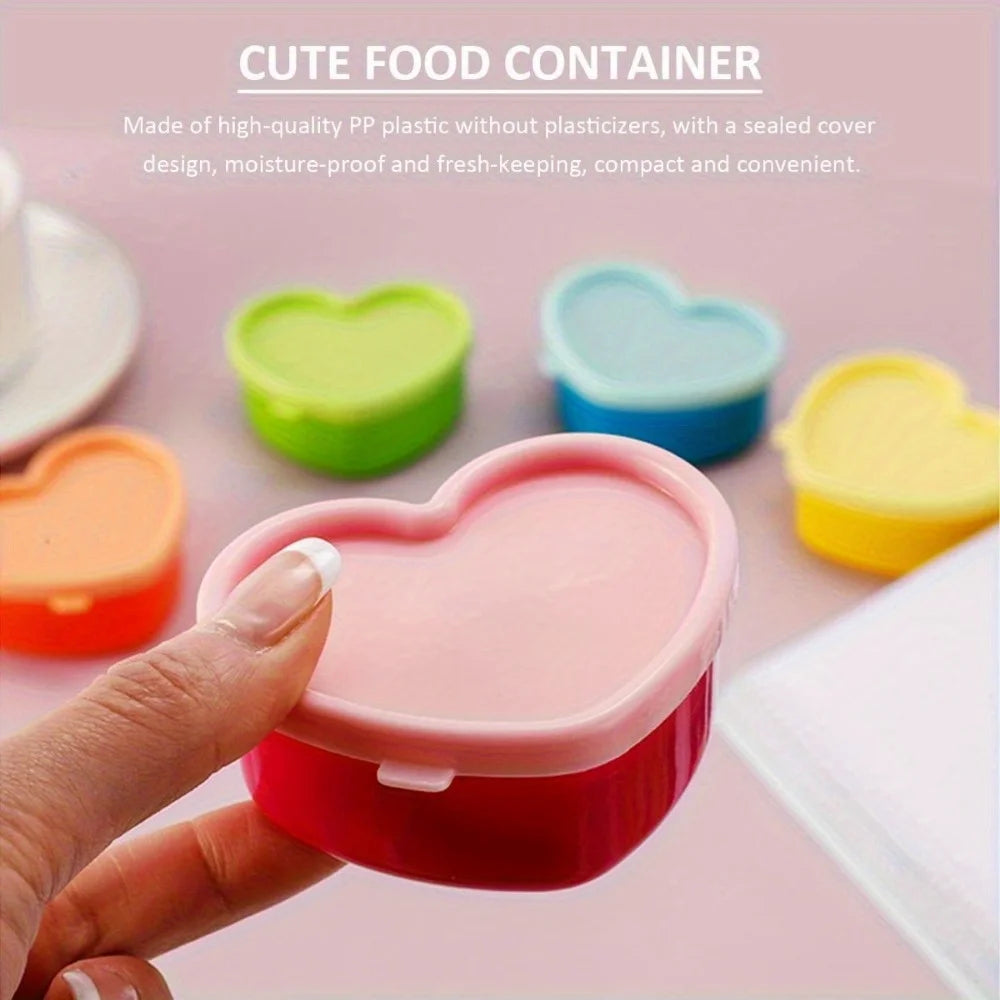 5PCS Mini Lunch Box Condiment Storage Box With Lids Reusable Salad Dressing Jam Containers Portable Nut Snack Kitchen Storage