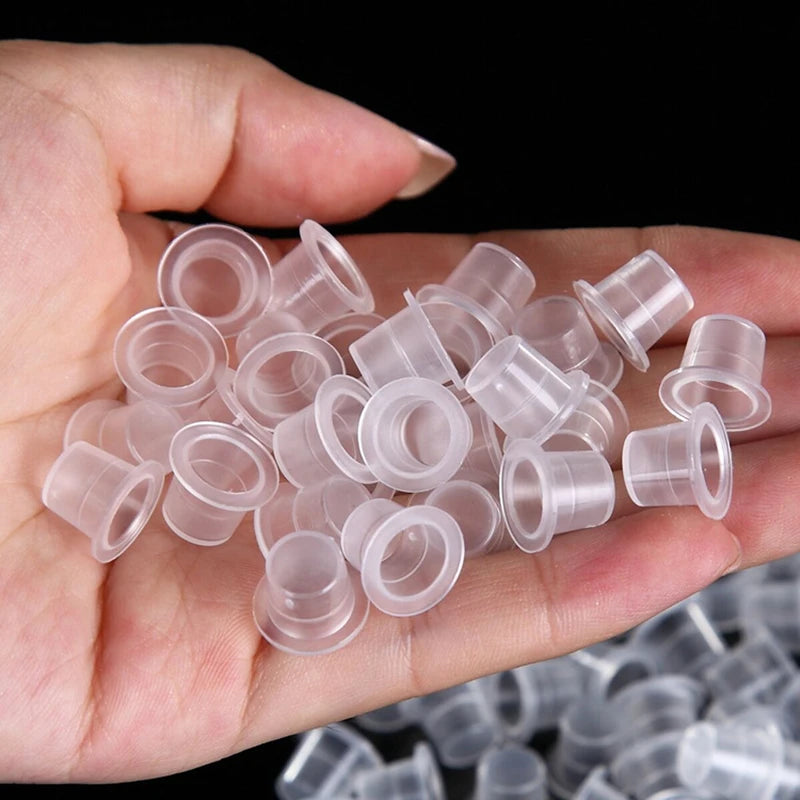 1000pcs 8mm Small Size Tattoo Ink Cups Caps Permanent Makeup Pigment Cups Caps Supply YIC9-1000#