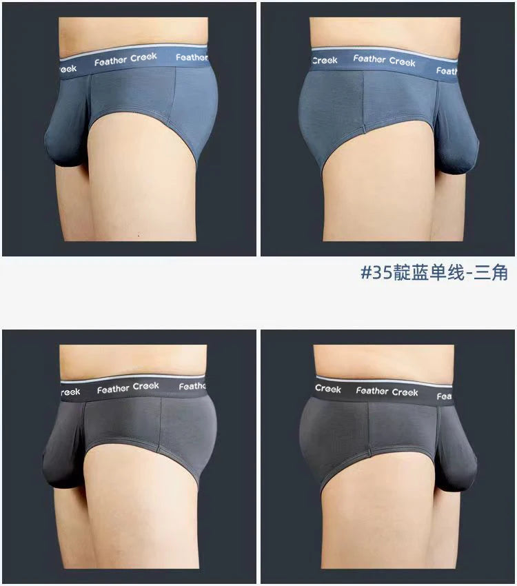 Men's boxers with big pockets sexy briefs men's underwear