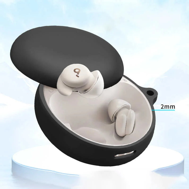 For Anker SoundCore Sleep A30 Wireless Earphones Silicone Case with Carabiner Shockproof Protective Cover Earbuds Accessories