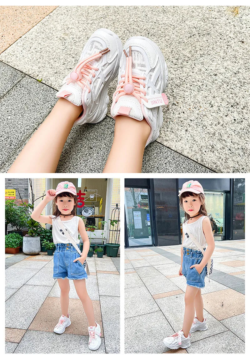 Size 26-36 Fashion Shoes Children Sneakers Sport Girls Shoes Child Rubber Leisure Trainers Kids Sneakers 2020 Brand Autumn Shoes
