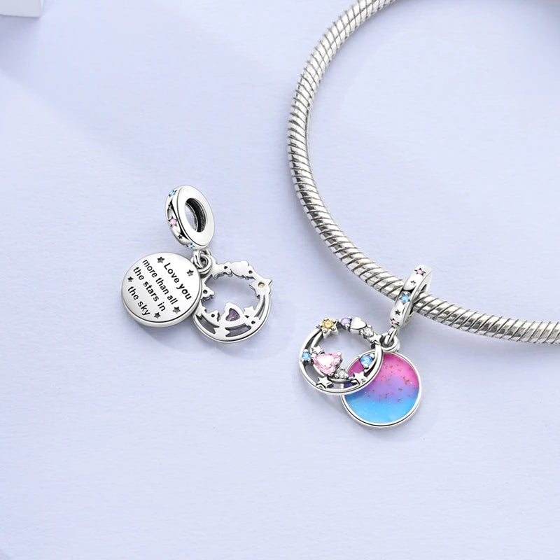 New Original Charm Beads 925 Sterling Silver Butterfly Hot Air Balloon Dangle For Bracelet Women Girl Fine DIY Jewelry Gift