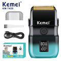 Kemei KM-T420 Electric Beard Shaver LED Digital Display Screen Reciprocating Shaver Electric Men's Shaver