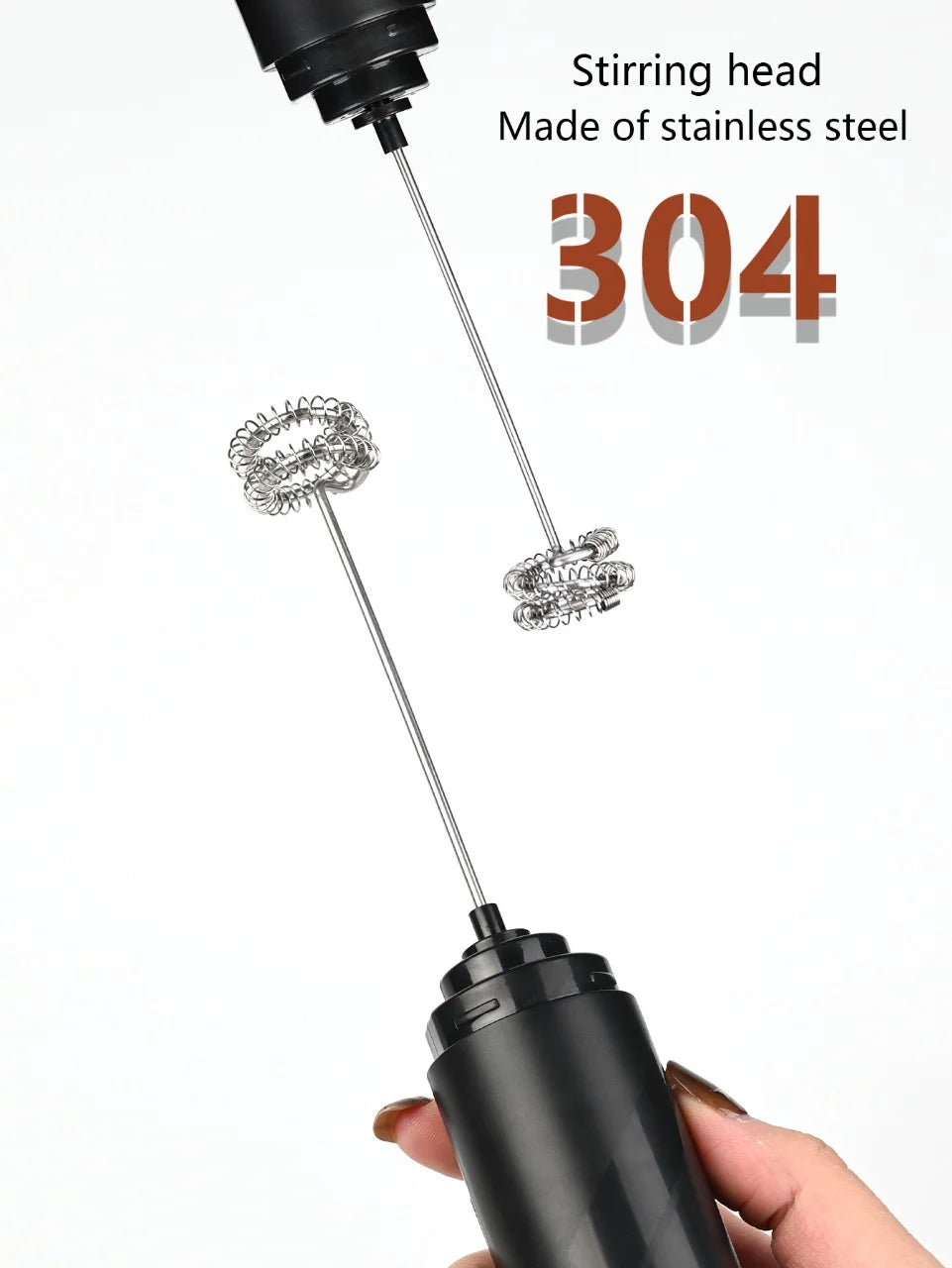 Hand-Held Electric Milk Foam Maker Coffee Mixer Kitchen Strong Egg Beater Mixer Battery AA Powered
