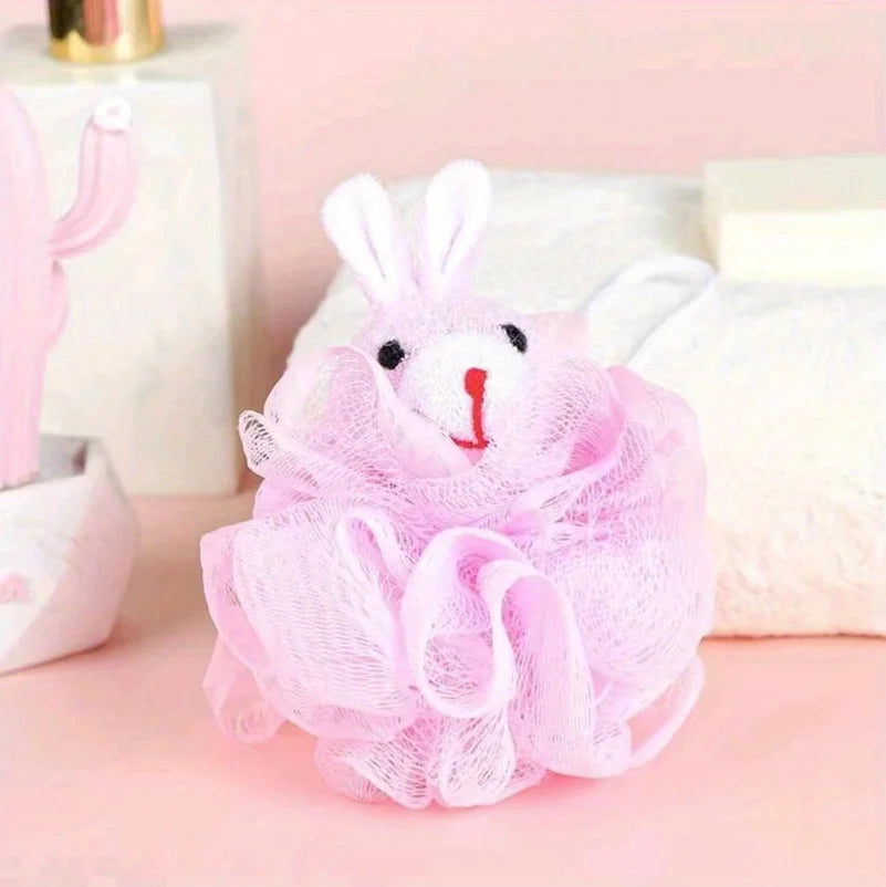 Bath Sponges Animal Kids Loofah Bath Pouf Mesh Animal Toy Bath Sponge Colorful Cartoon Body Scrubber Balls Shower Mesh for Kids