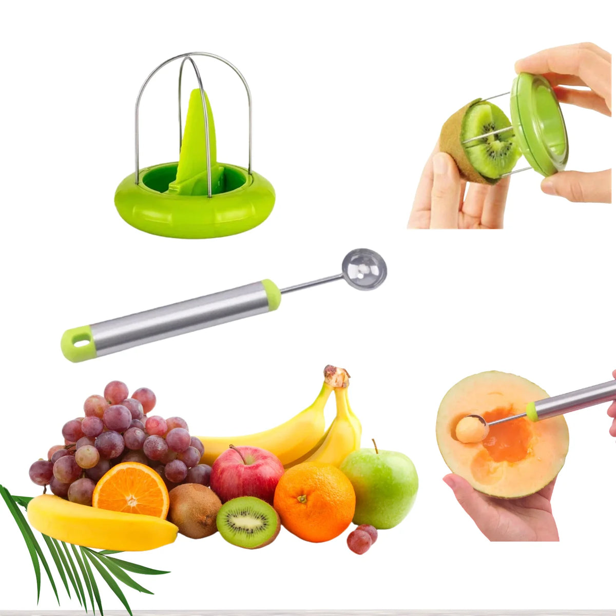 Kitchen Gadgets and Accessories Detachable Kiwi Cutter Kitchen Creative Fruit Peeler Salad Cooking Tools Lemon Peeling Gadgets