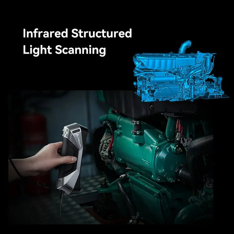 Creality CR-Scan Raptor Portable Handheld 3D Scanner Blue Light NIR 60fps Anti-shaking Full-Color Scanning 0.02mm High-Accuracy