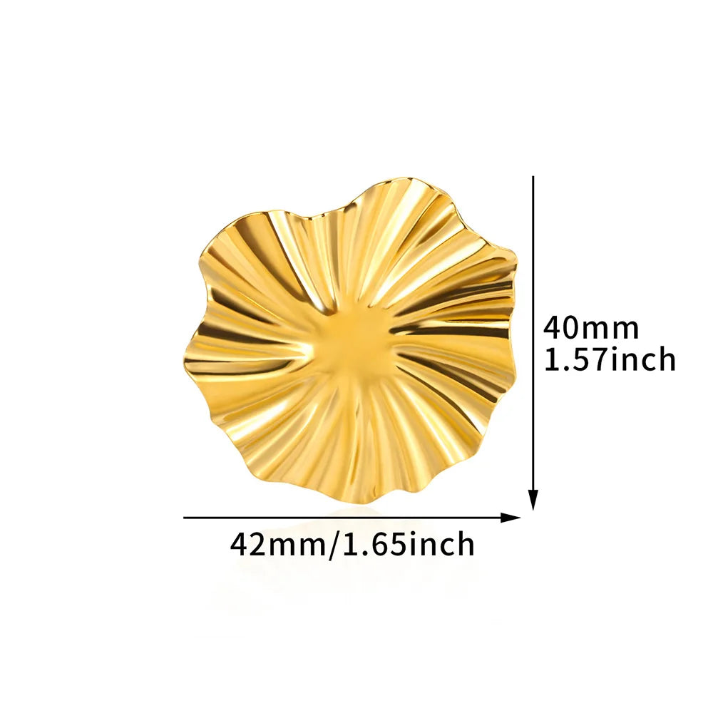 Punk Stainless Steel Daisy Ring For Women Men Fashion Gold Color Geometric Dragonfly Exaggerated Rings Love Jewelry Anillos Gift