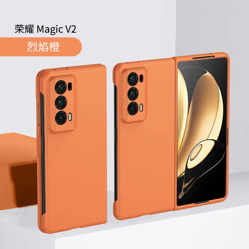 PC Hard Shell Phone Case For Honor Magic V2 Solid Color Protective Cover