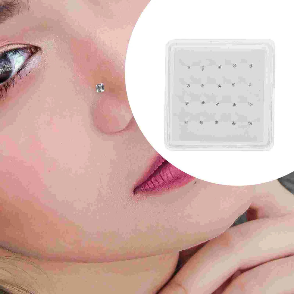 20 Pcs Straight Pin Nose Studs Sterling Silver Minimalist Body Piercing Jewelry Small Unique Nose Rings for Women Girls Highly