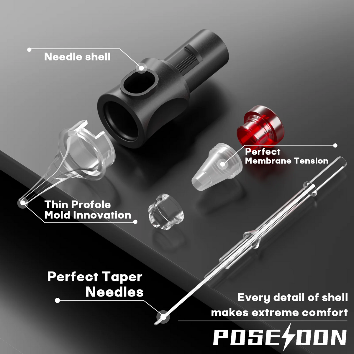 Tattoo Kit POSEIDON V5 Hot Tattoo Pen Kit For Permanent Makeup Tattoo Machine Kit Wireless Tattoo Power Supply Tattoo Gun Kit