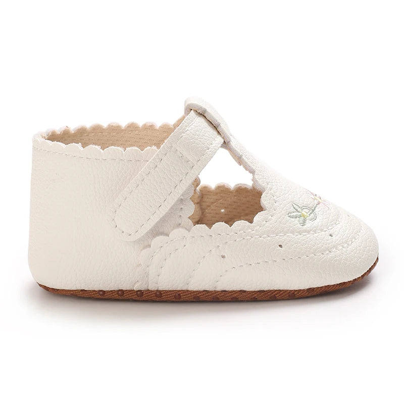 0-18M Baby Girl Princess Shoes Cute Printed Soft Cloth Bottom Anti slip Spring and Autumn Princess Shoes First Step Shoes