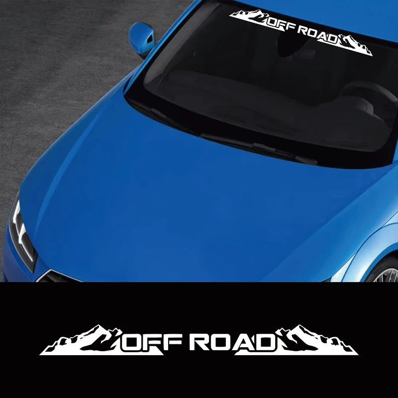 100cmX9cm For OFF ROAD - Windshield Banner Car Stickers Vinyl Decal Back Window Sticker Fits 4x4 Mud Off Road Auto