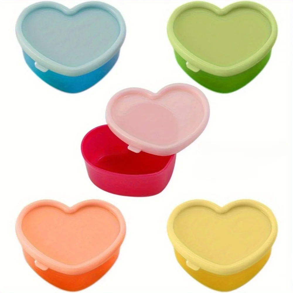 5PCS Mini Lunch Box Condiment Storage Box With Lids Reusable Salad Dressing Jam Containers Portable Nut Snack Kitchen Storage