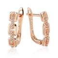 JULYDREAM Personality Chain Design Inlay White Zircon Gold Color Earrings for Women Party Wedding Jewelry Fashion Accessories