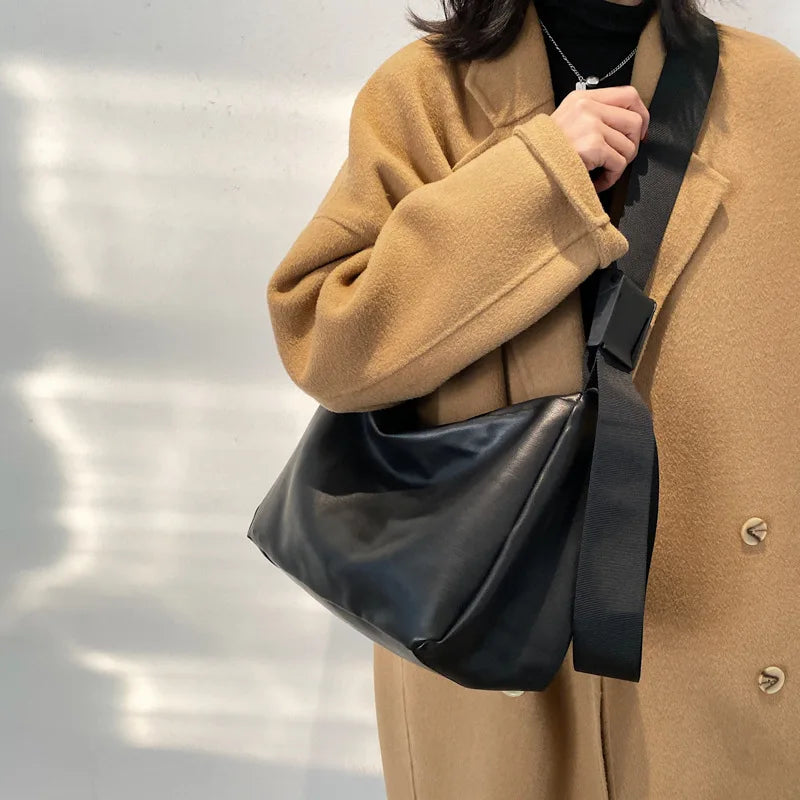 Tilorraine women bag leather large capacity single shoulder bag PU female versatile messenger bag retro style crossbody bag