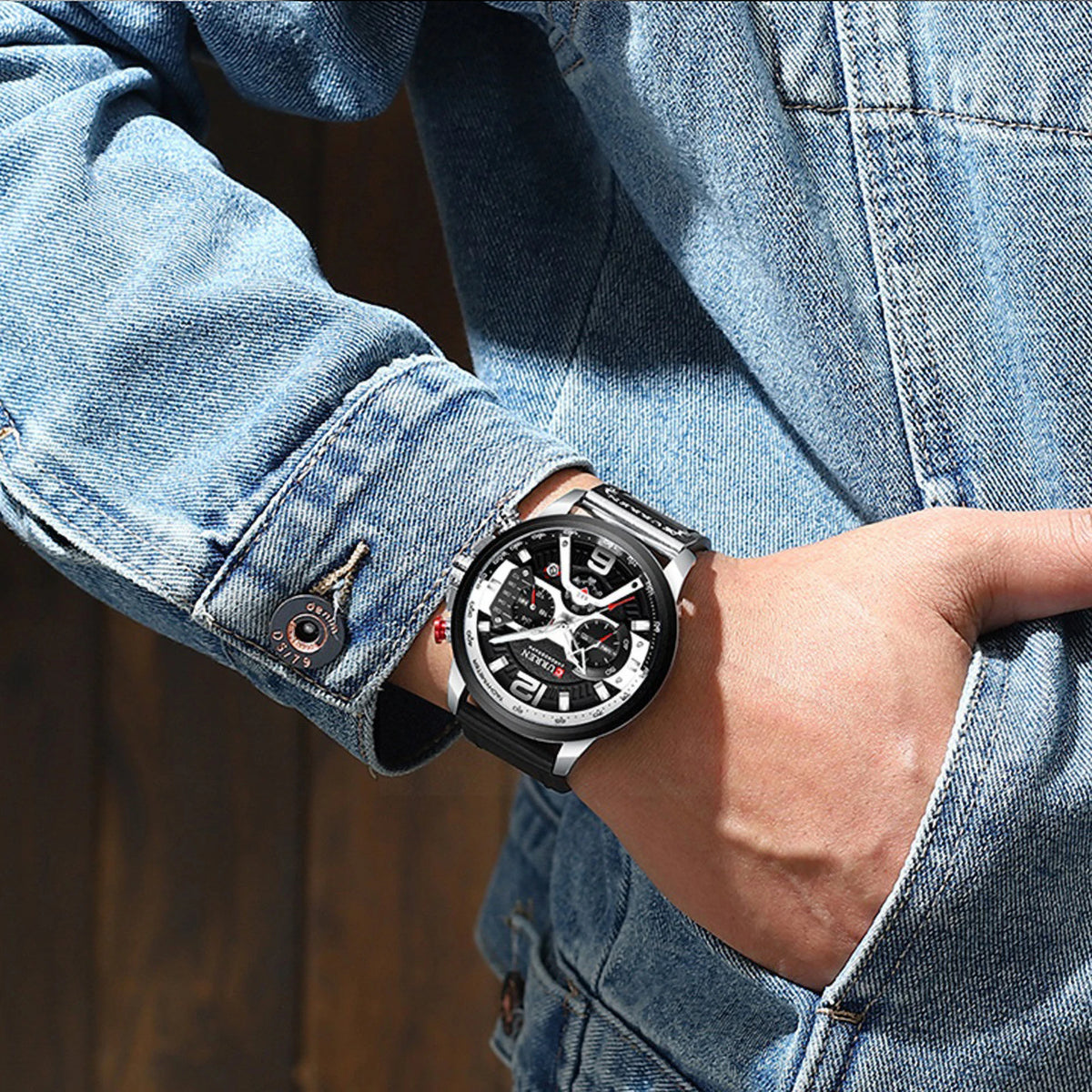 Casual Sport Watches for Men Top Brand Luxury Military Leather Wrist Watch Man Clock Fashion Chronograph Wristwatch relógio
