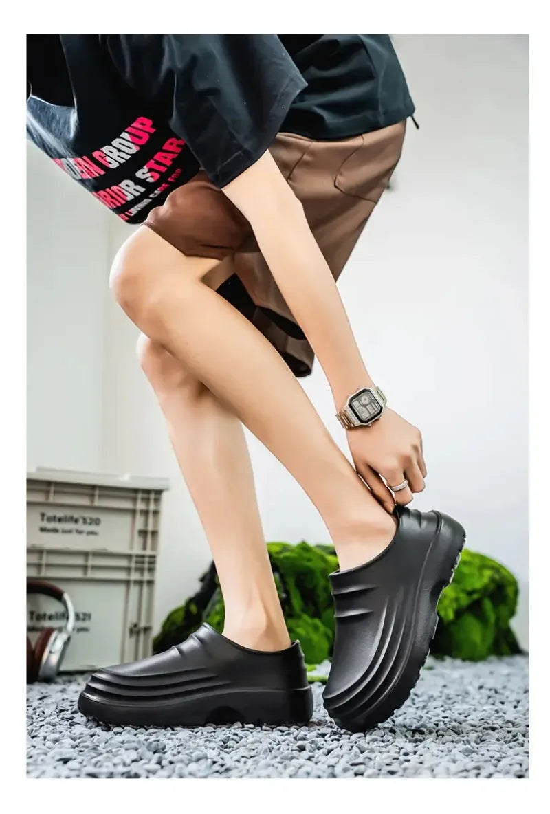Men's Chef Shoes Summer Spring and Autumn Slippers Men Kitchen Shoes Couple Waterproof Shoes Women Chef Shoes EVA Man Sandals