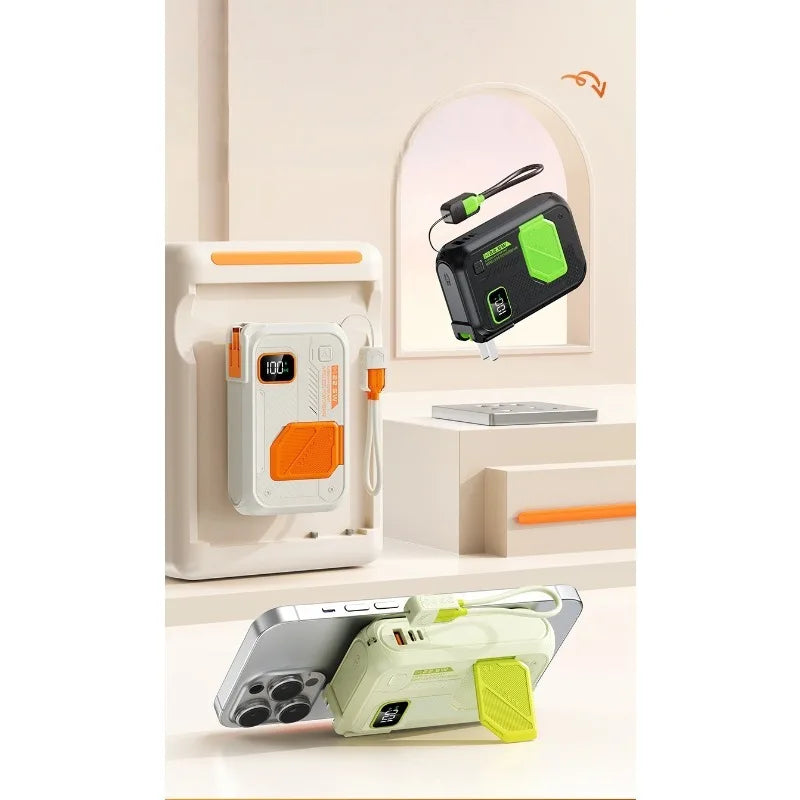 22.5W 20000mAh Power Bank with AC Plug Super Fast Charging Wireless Charging Compact and Portable Mobile Power Supply