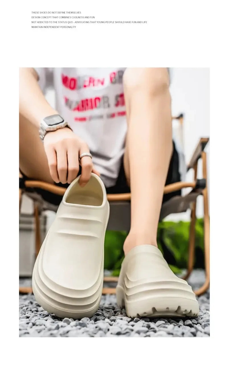 Men's Chef Shoes Summer Spring and Autumn Slippers Men Kitchen Shoes Couple Waterproof Shoes Women Chef Shoes EVA Man Sandals