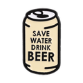 Humor Cartoon Can Enamel Pins Save Water Drink Beer Metal Brooches Fashion Lapel Badge Backpack Clothes Jewelry Gift for Friends