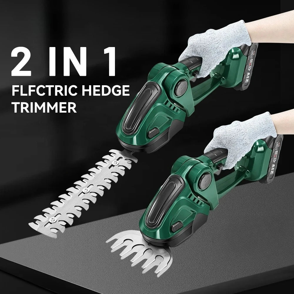 2IN 1 Electric Hedge Trimmer Cordless Household Landscaping Hedge Trimmer Power Tool For Makita Battery Pin for Garden, Lawn