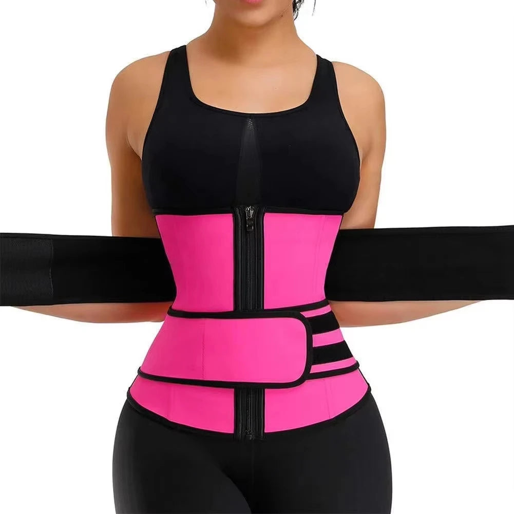 1pc Waist Trainer Slimming Body Shaper Fitness Belt Weight Loss Fat Burning Sport Girdle Sweat Trimmer Workout Cincher Shapewear