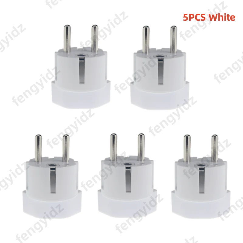 Schuko Germany, France Plug Adapter, Ultra Compact Light Weight - Swiss to Russia, South Korea Travel Adaptor Plug - Type E/F