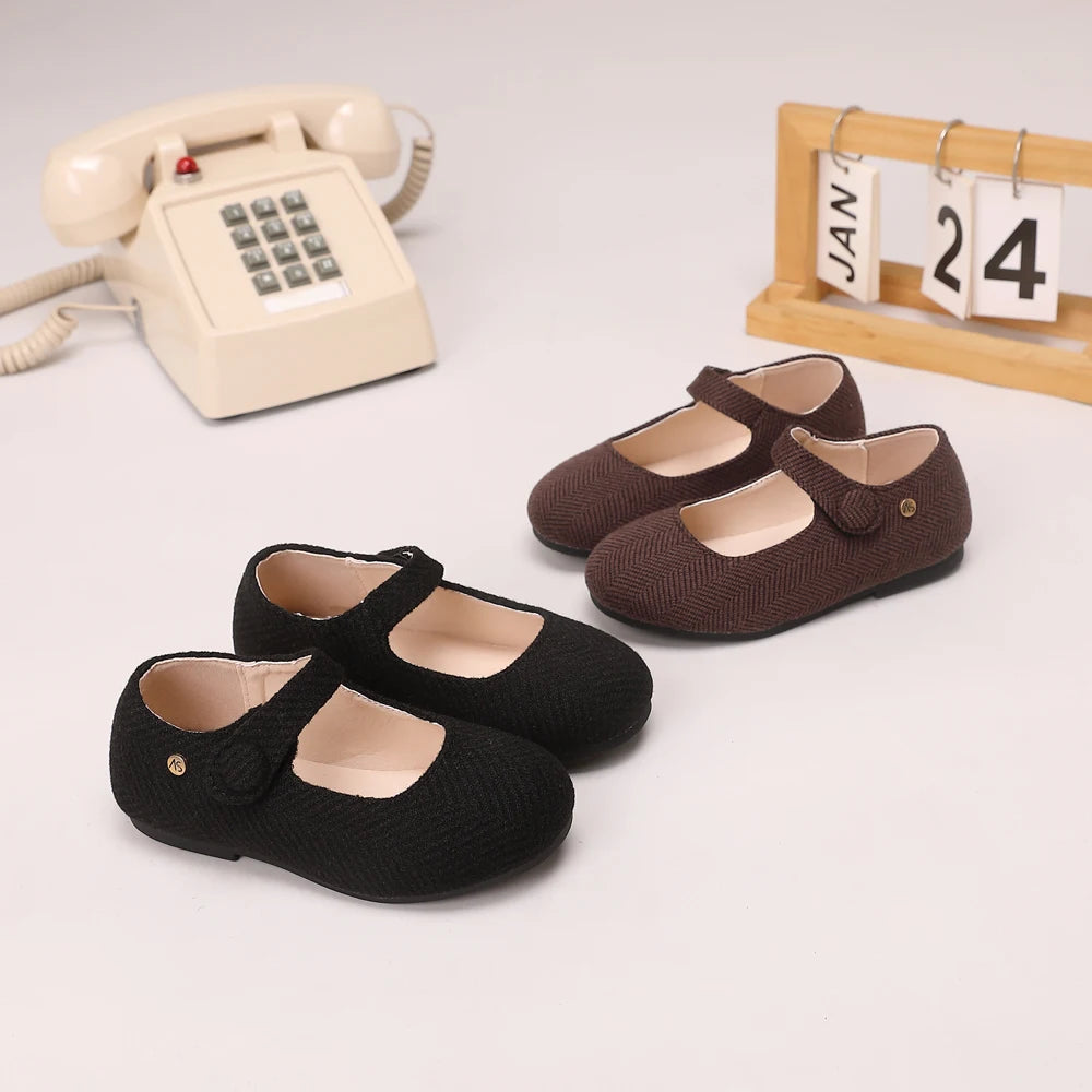 AS Kids Shoes Children Leather Shoes Baby Girls Warm Brand Loafers Toddler Slip On Princess Flats Boys Oxford Platform Mary Jane