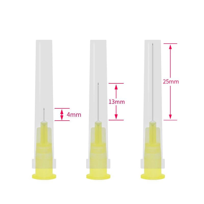 100pcs Eyelid Tools Painless Small Needle 4/13/25mm Painless Beauty Ultrafine 30G * 4mm ,30G * 13mm ,25mm Syringes Needles Tools