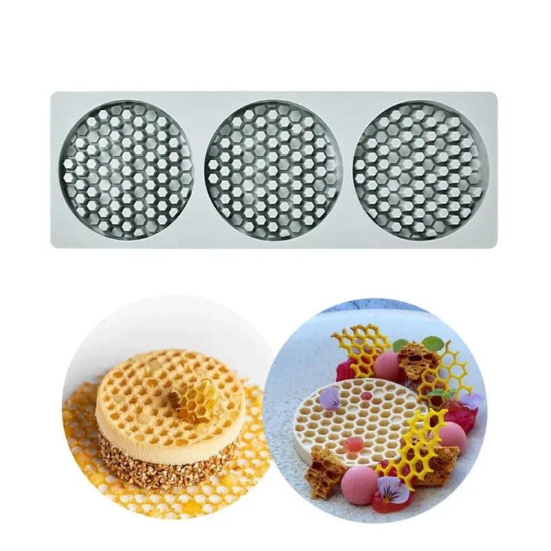 Honeycomb Mousse Cake Mold DIY Chocolate French Dessert Decoration Baking Silicone Mold Kitchen Baking Tool